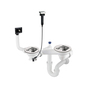 Syfon do zlewozmywaka stalowego 1.5- i 2-komorowego Deante