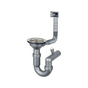 Syfon do zlewozmywaka stalowego 1-komorowego - odpływ 3.5" Deante